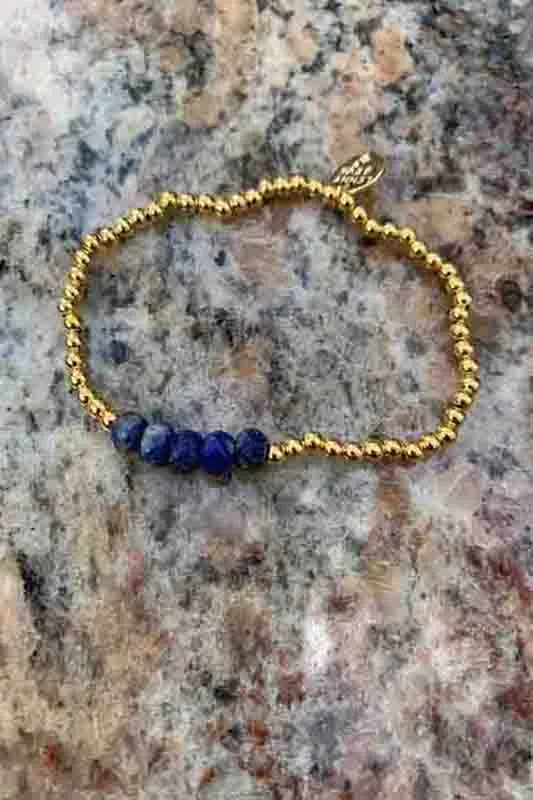 Peace Lies Within Lapis Bracelet