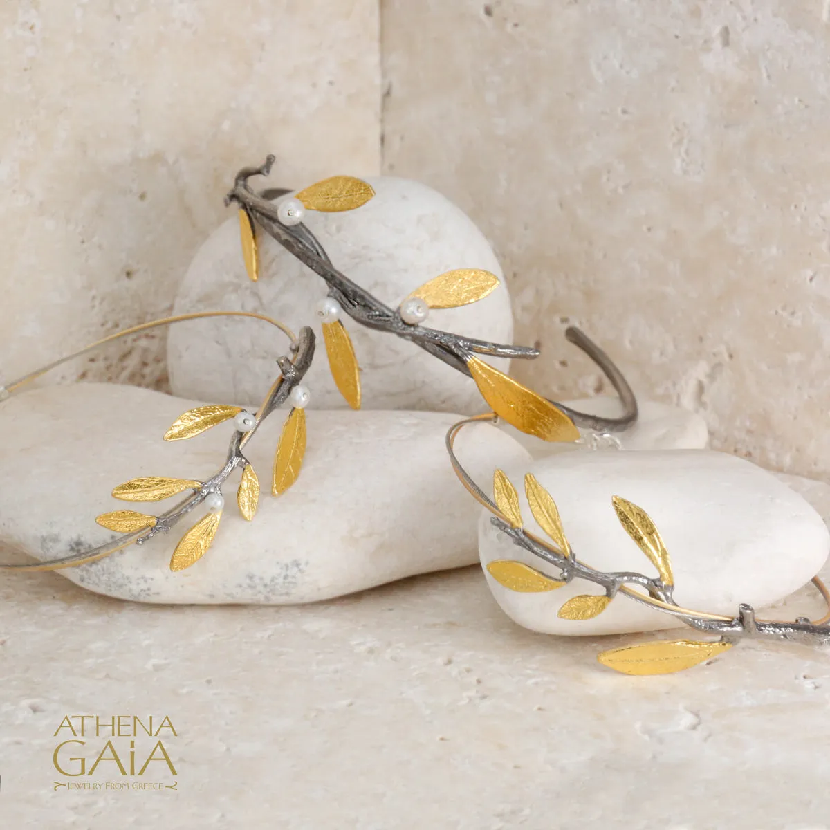 Pearl Olive Branch Bracelet