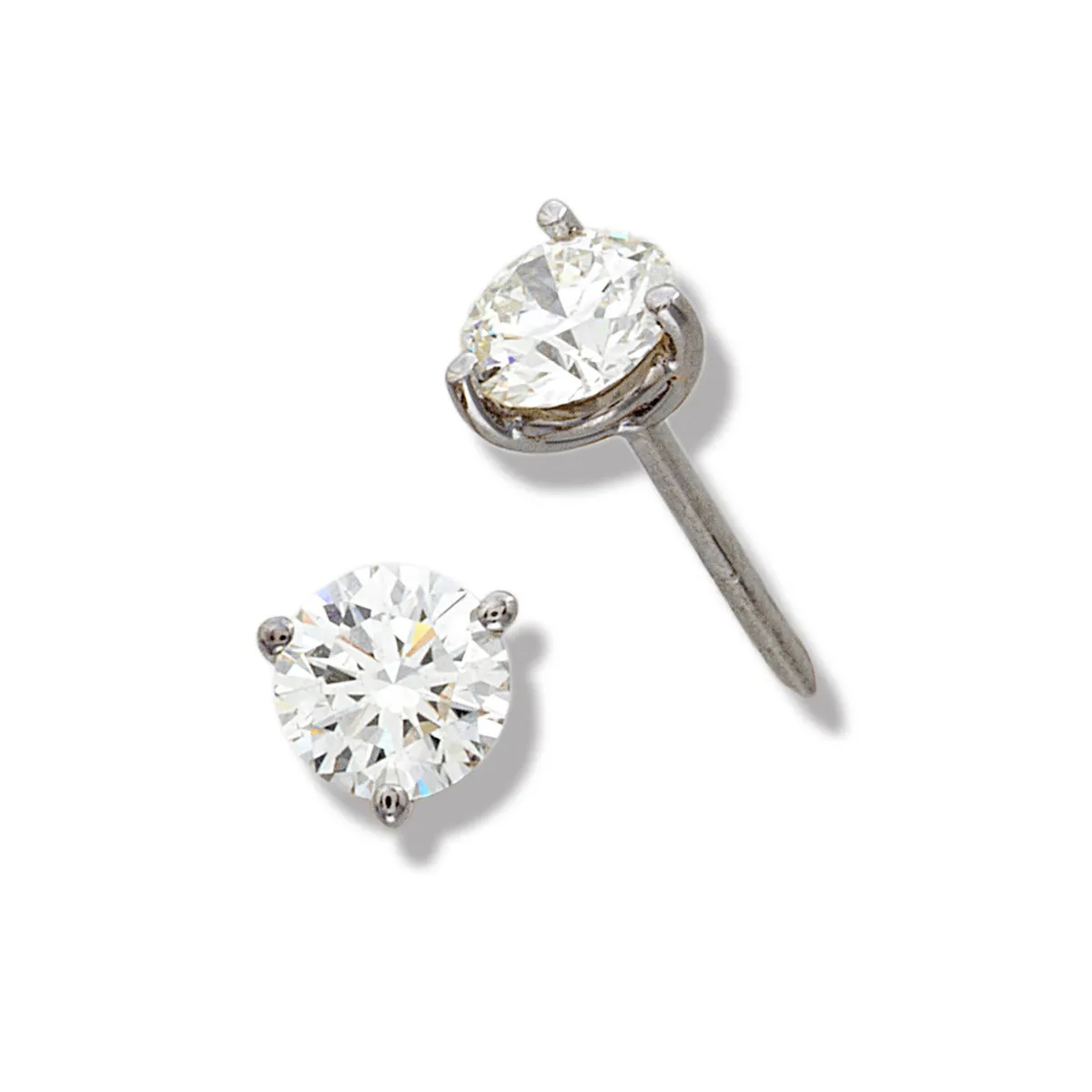 Platinum Diamond Stud Earrings