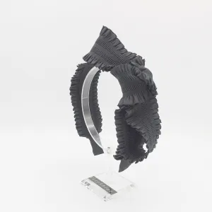pleated trim bow knot headband