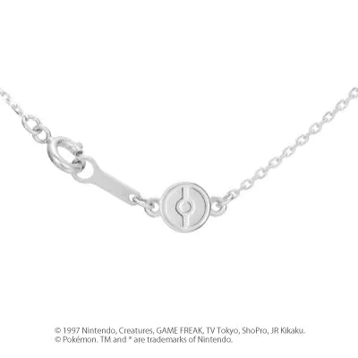 [Pokémon]Leafeon & Pokéball necklace K18 white gold