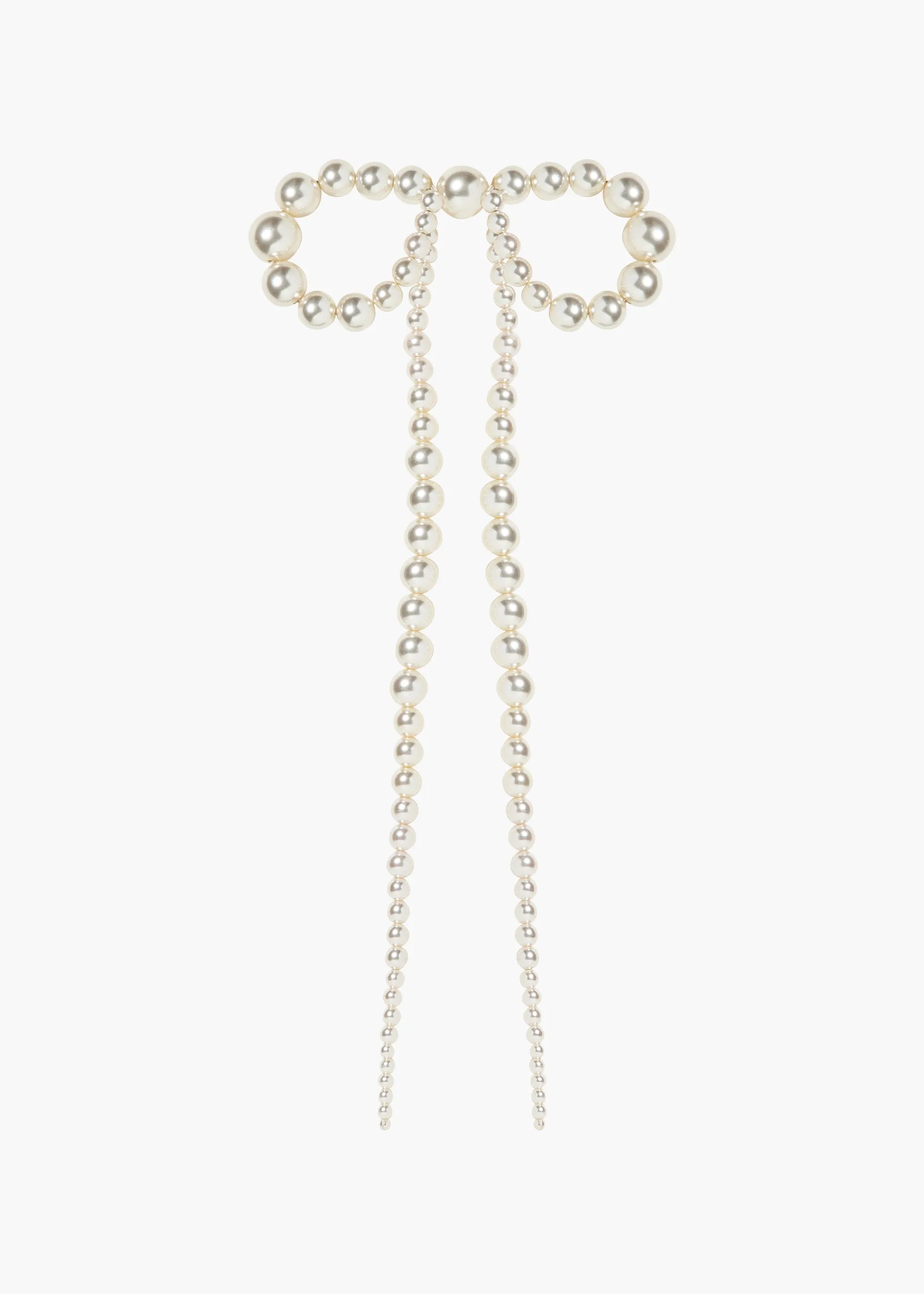 Presley Bow Barrette -- Pearl
