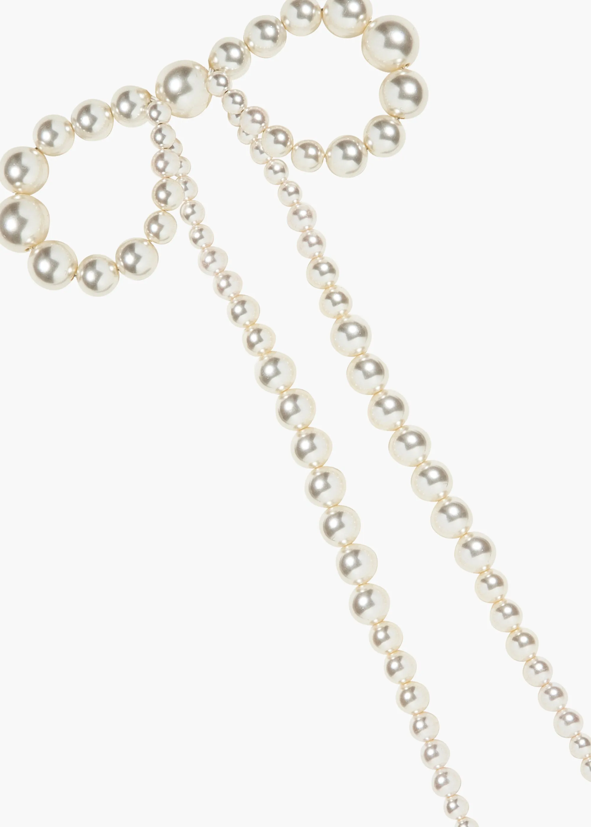 Presley Bow Barrette -- Pearl