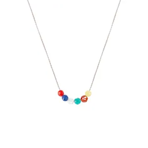 Pride Make A Wish Necklace with Rainbow Gems