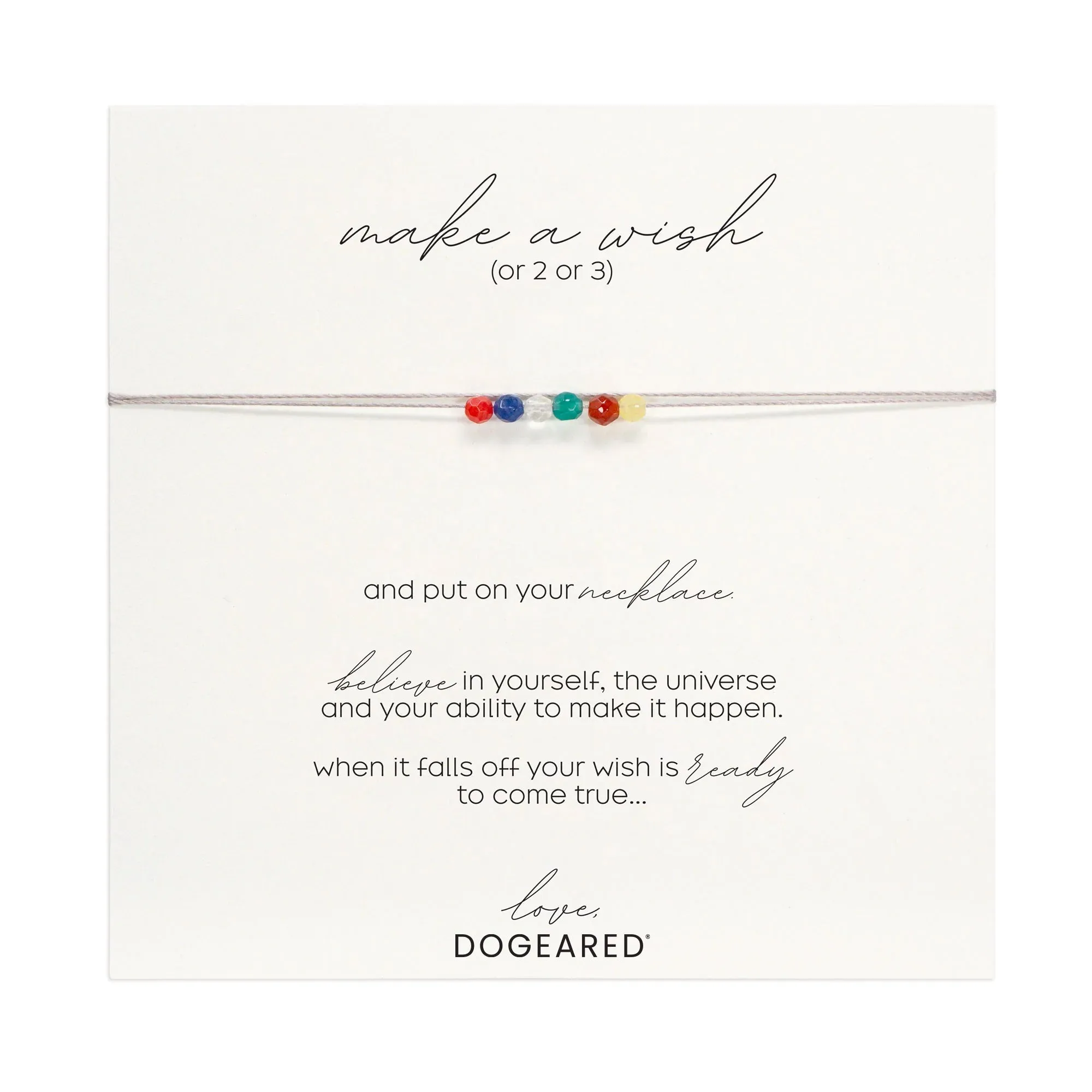 Pride Make A Wish Necklace with Rainbow Gems