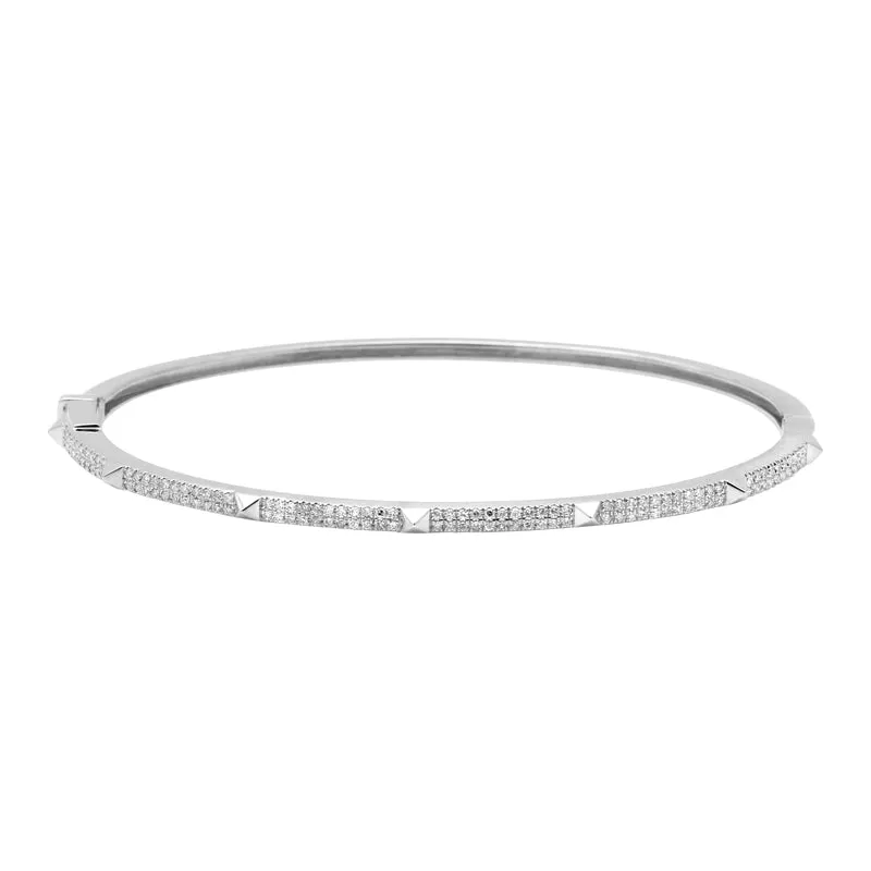 PYRAMID DIAMOND STUD BANGLE