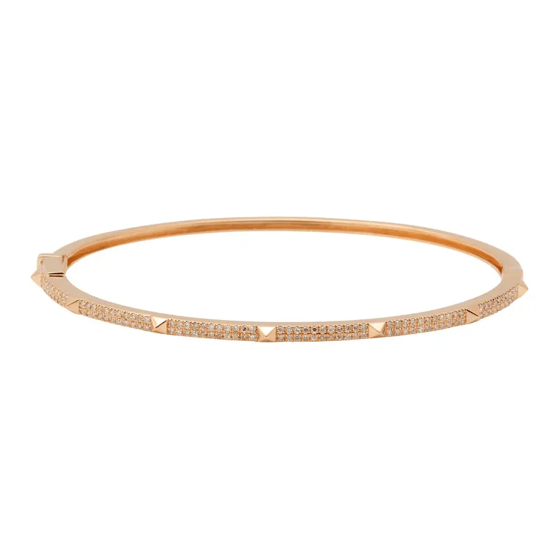 PYRAMID DIAMOND STUD BANGLE