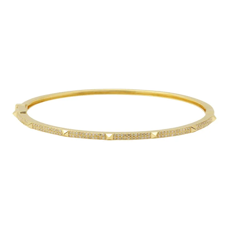 PYRAMID DIAMOND STUD BANGLE