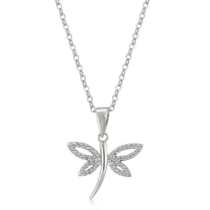 Quin CZ Dragonfly Pendant