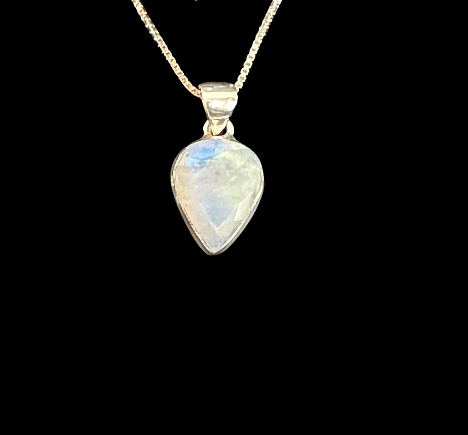 Rainbow Moonstone Ring And Pendant Set Sterling Moonstone Jewelry