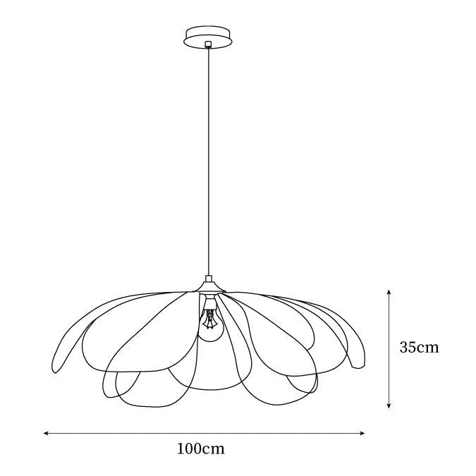 Rattan Petal Pendant Lamp