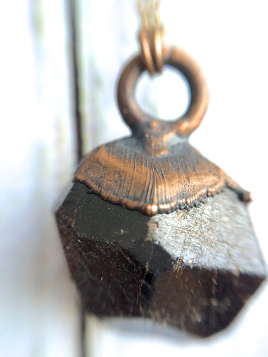 Raw garnet necklace | Garnet crystal necklace