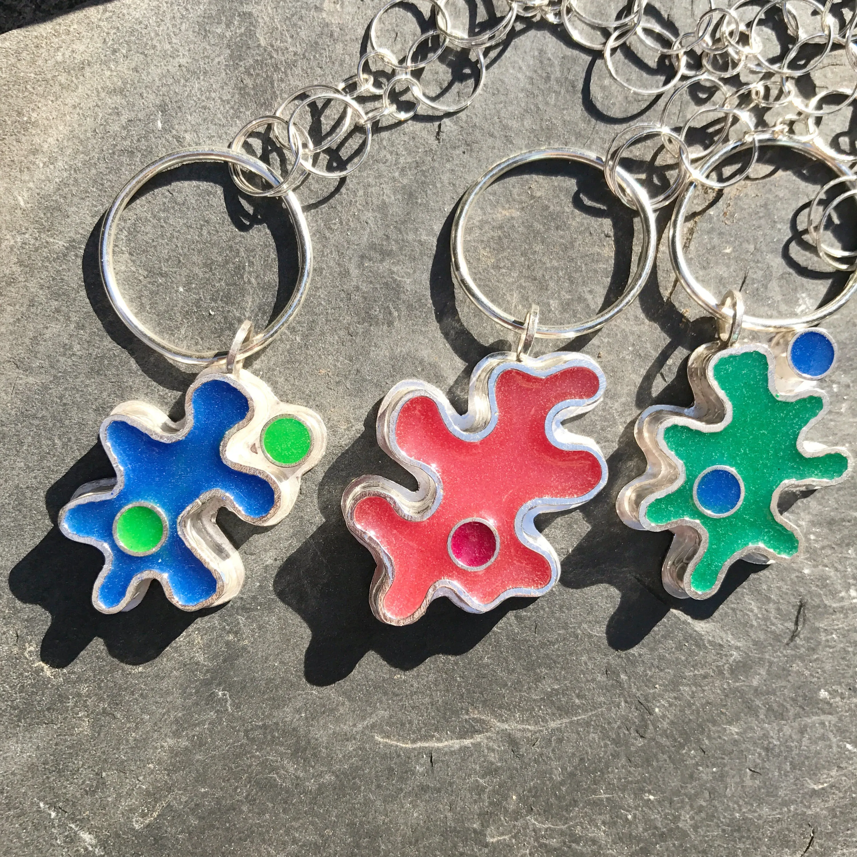 Reef Ripples necklace in green and blue