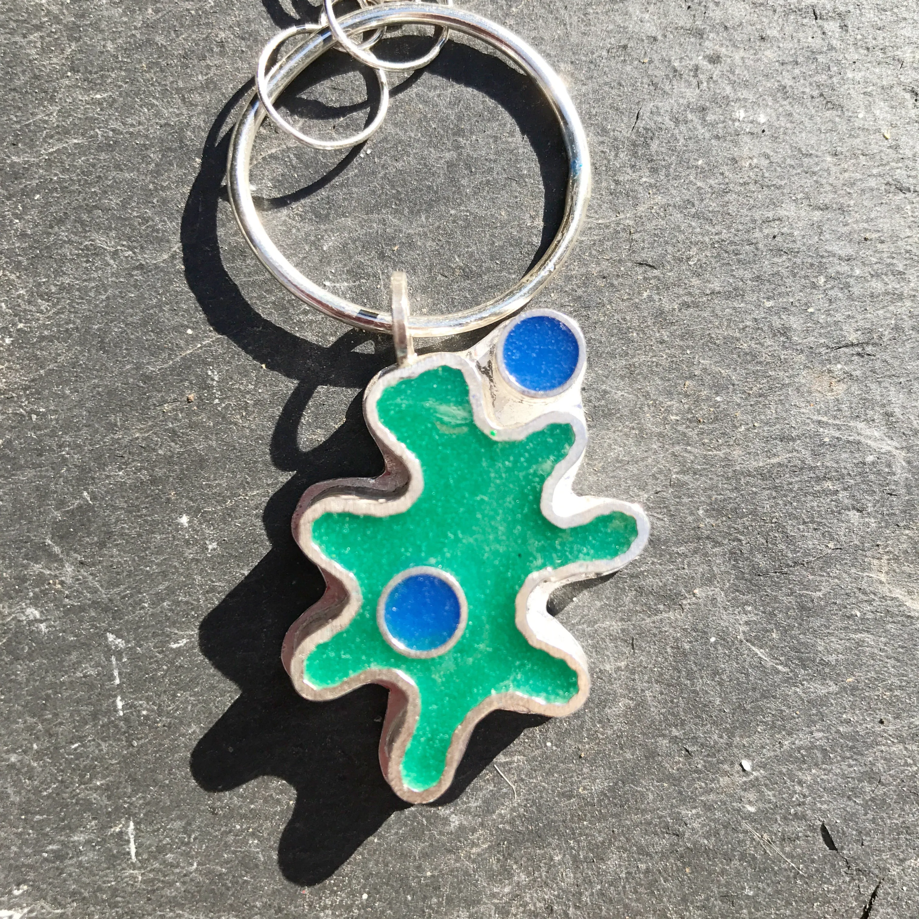 Reef Ripples necklace in green and blue
