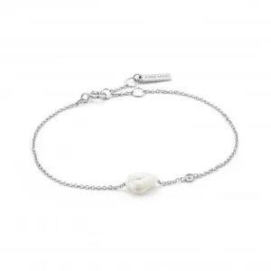 Rhodium Pearl Bracelet B019-01H