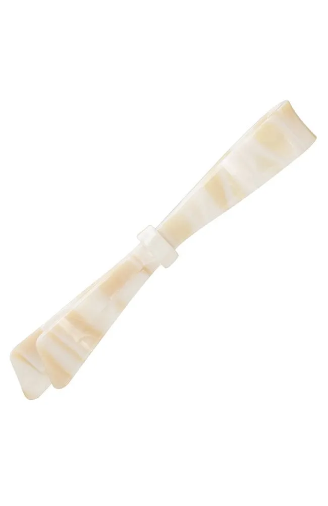 Ribbon Bow Long & Skinny Barrette - Classic