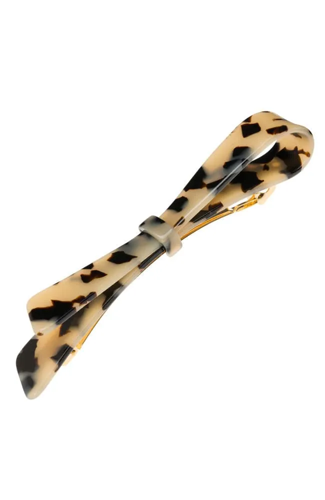 Ribbon Bow Long & Skinny Barrette - Classic