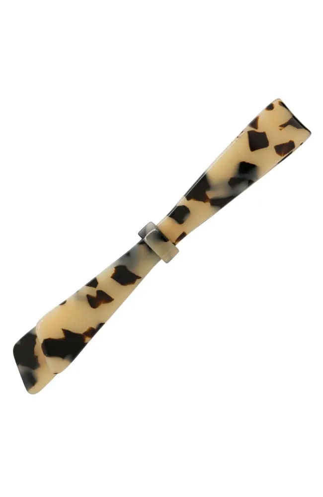 Ribbon Bow Long & Skinny Barrette - Classic