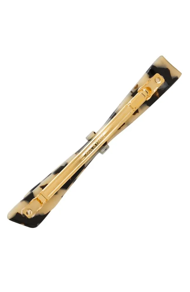 Ribbon Bow Long & Skinny Barrette - Classic