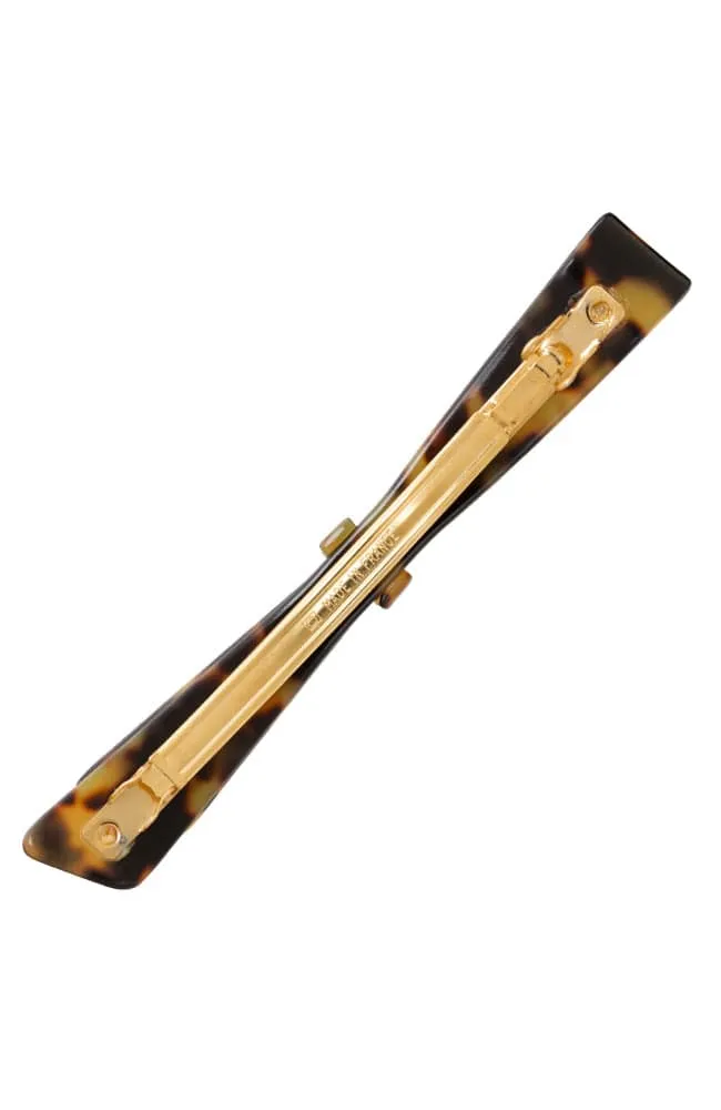 Ribbon Bow Long & Skinny Barrette - Classic