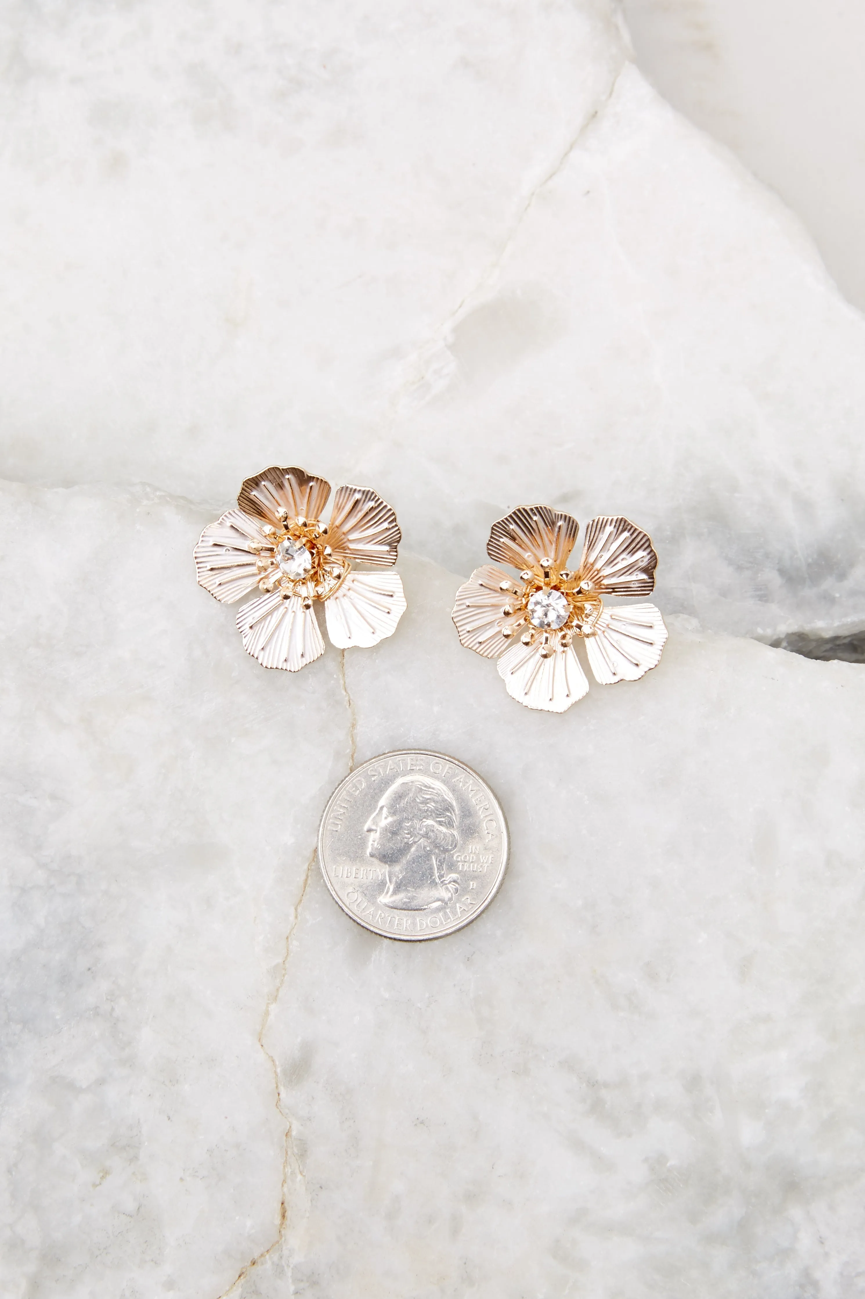 Rose Button Stud