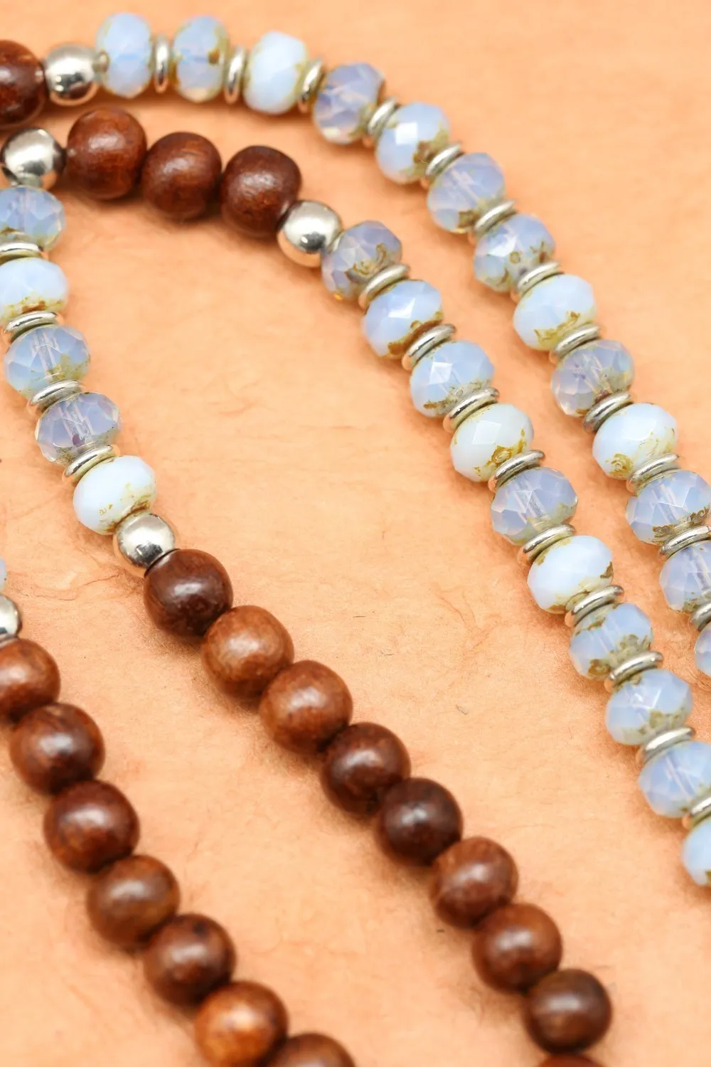 Rosewood and Aquamarine Compassion Mala