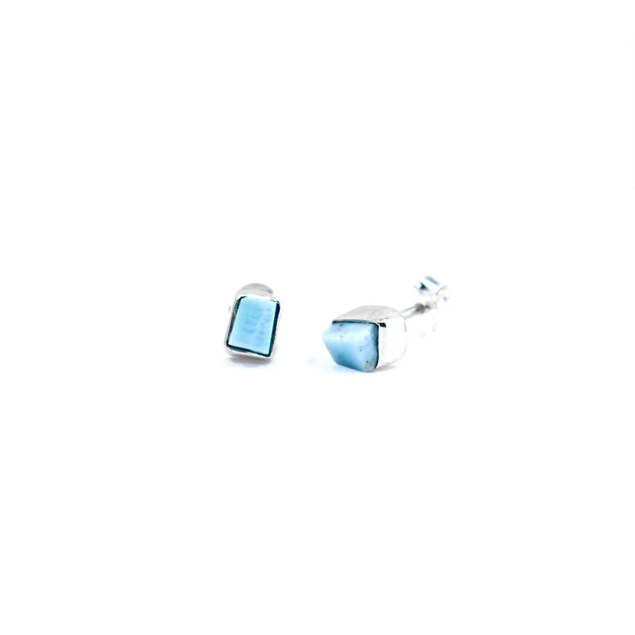 Rough Cut Gemstone Stud Earrings
