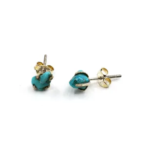 Rough Cut Gemstone Stud Earrings