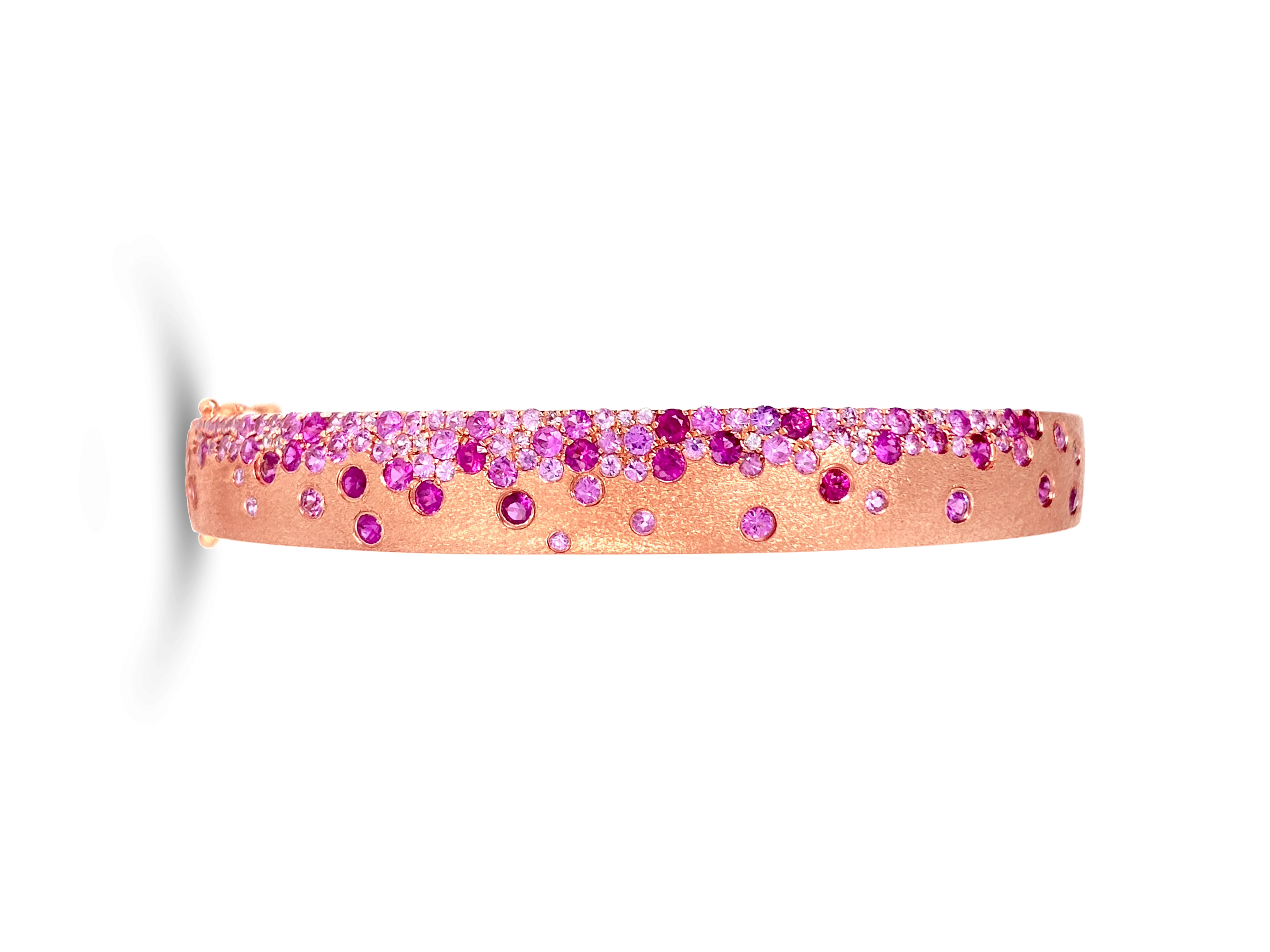 Ruby & Pink Sapphire Bangle Bracelet