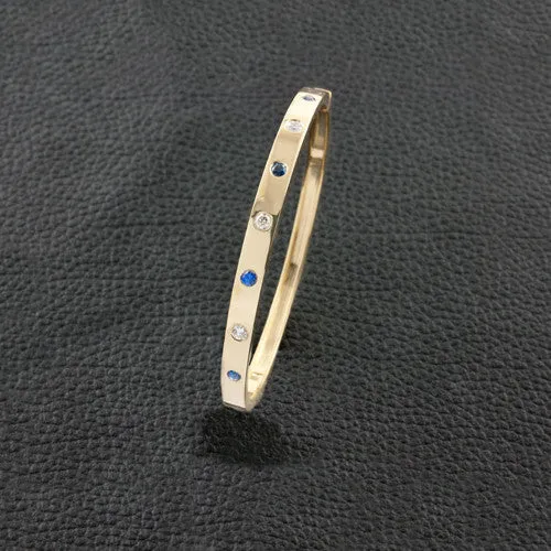 Sapphire & Diamond Bangle