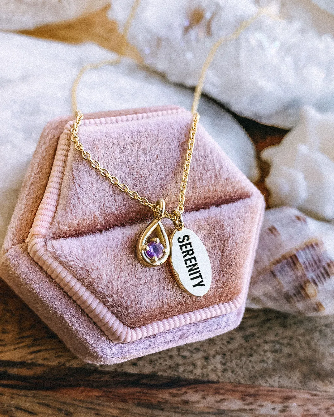 Serenity Necklace with Purple Amethyst