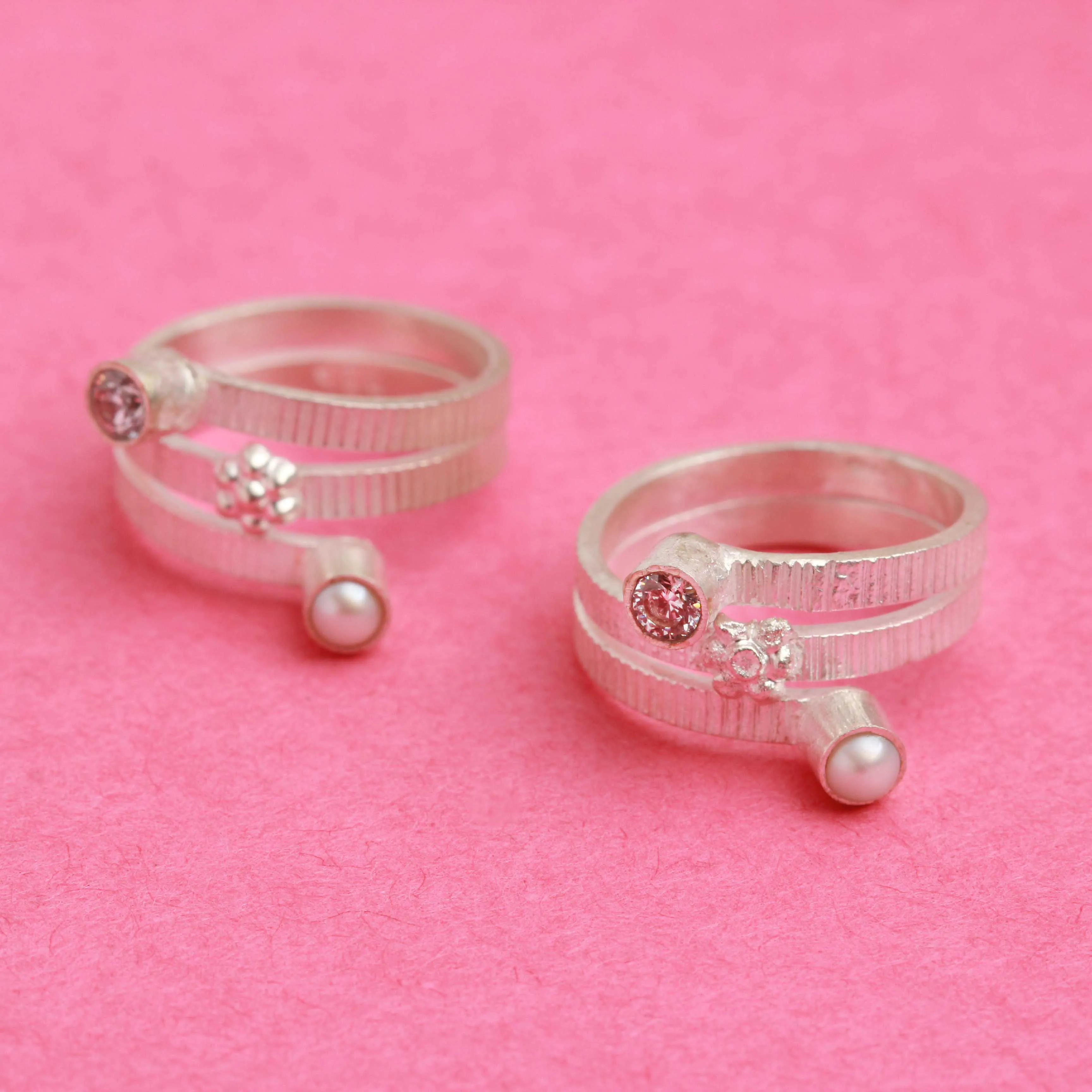 Set Of Three Silver Toe Rings (4)