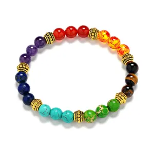 Seven Chakra Healing Stone Bracelet - Buy One Get One FREE! (Offer Ends September 13th)