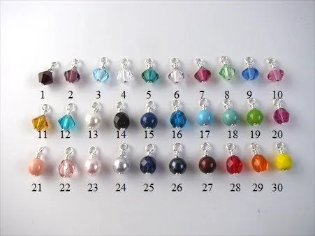 Sewing Charm Bracelet- Button Charm with Initial and Accent Bead of your choice