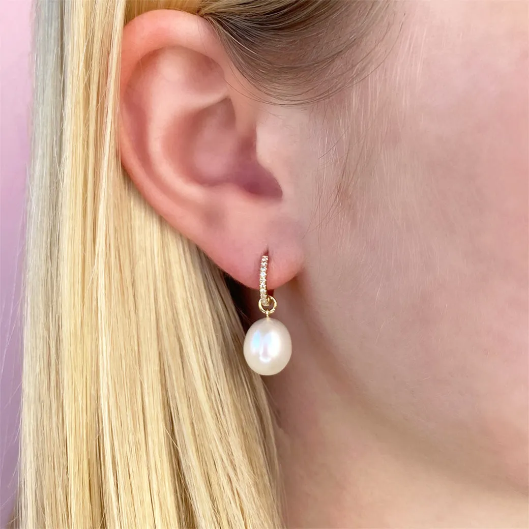 Shy Creation Diamond & Cultured Pearl Earrings SC55023676