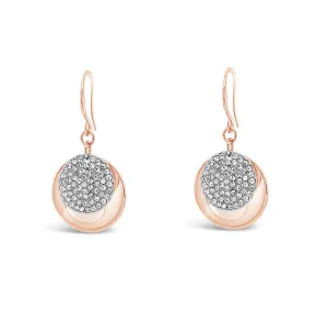 Sierra Two Tone Silver Rose Gold Earrings
