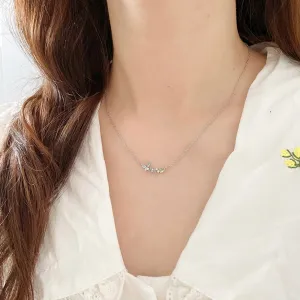 Silver Coral Bells Necklace