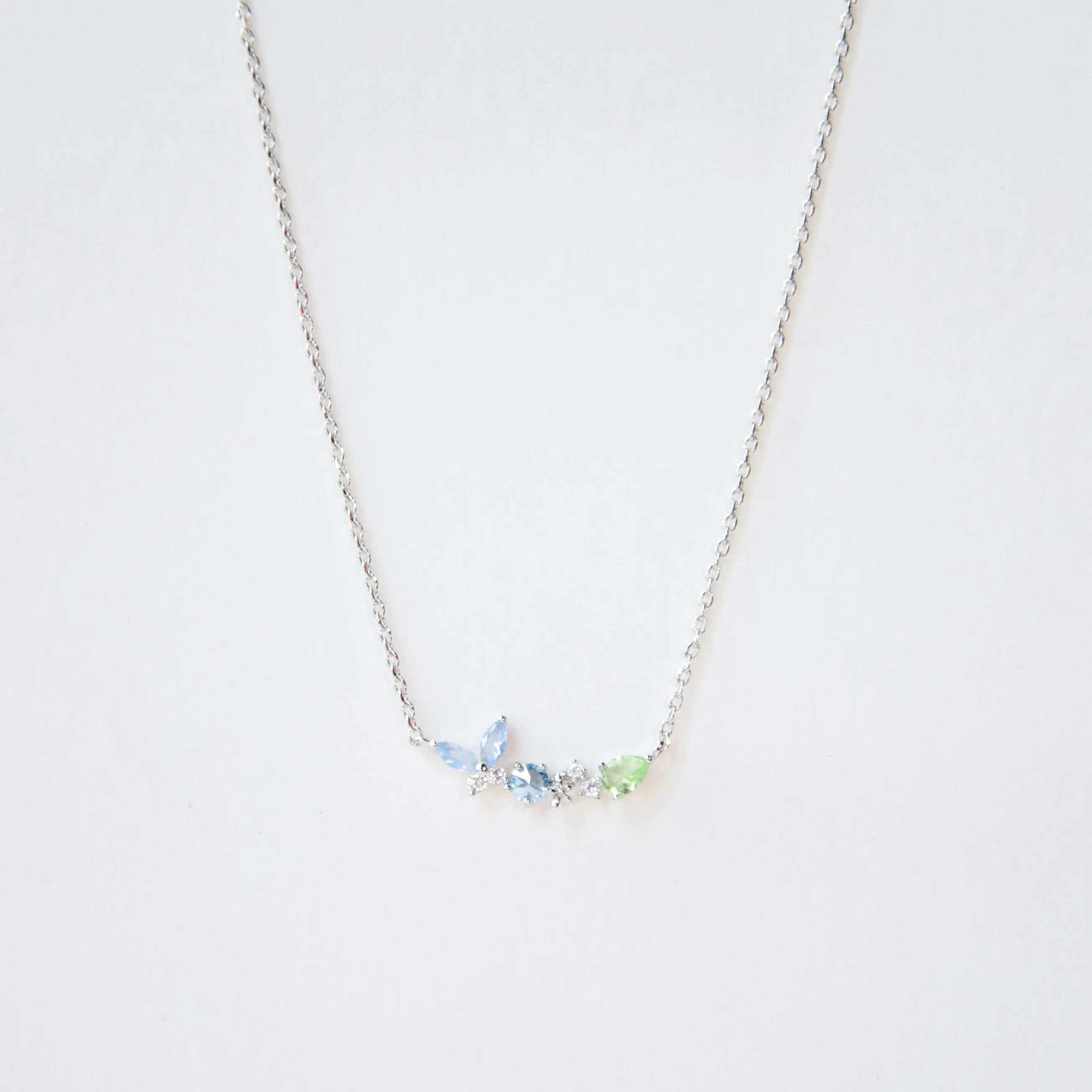 Silver Coral Bells Necklace
