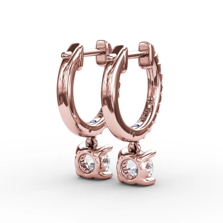 Single Diamond Drop Earrings