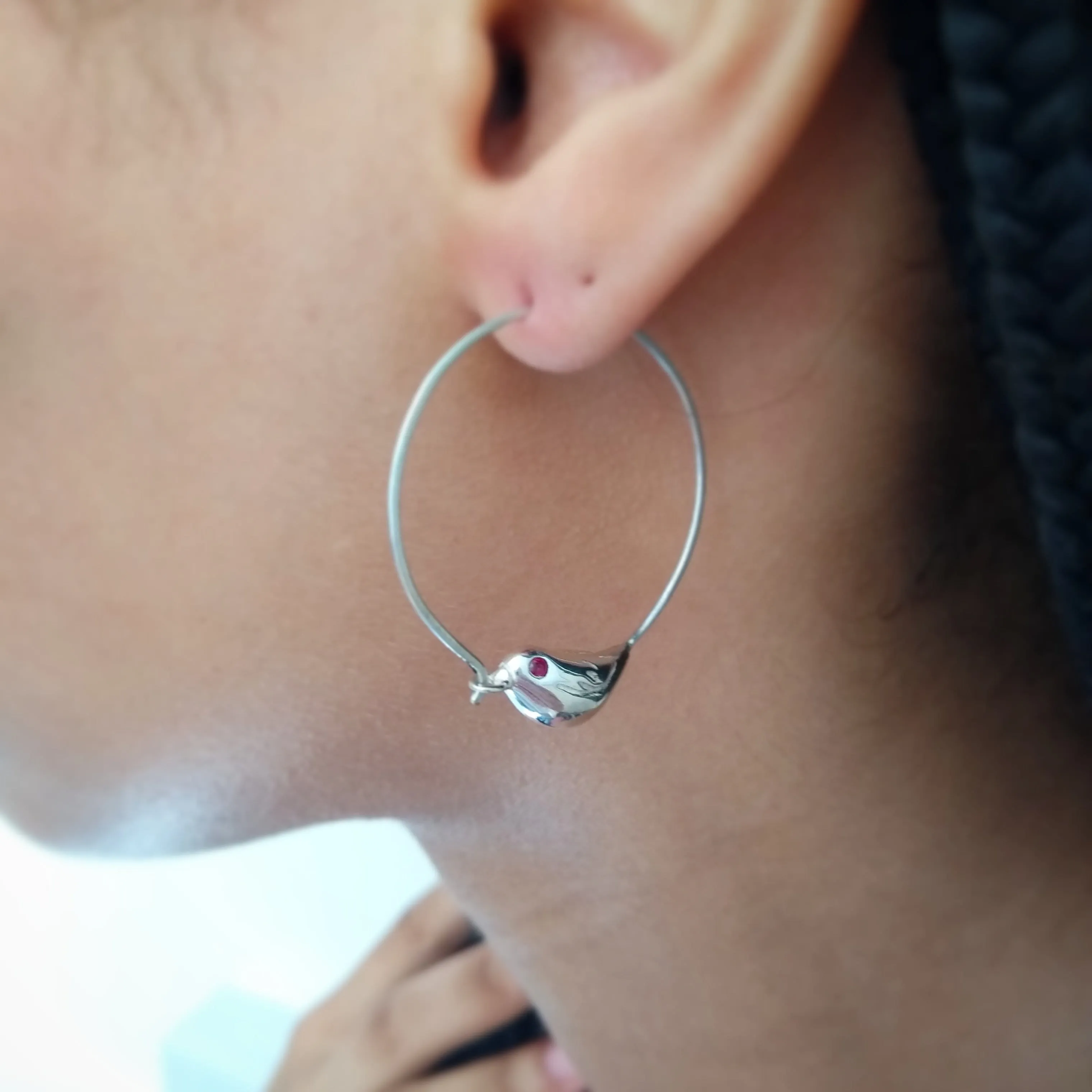 Sparrow Hoop Earrings