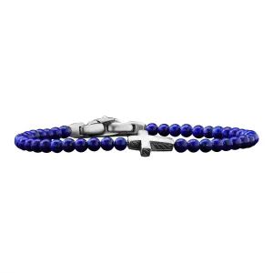 Spiritual Beads Cross Station Bracelet with Lapis