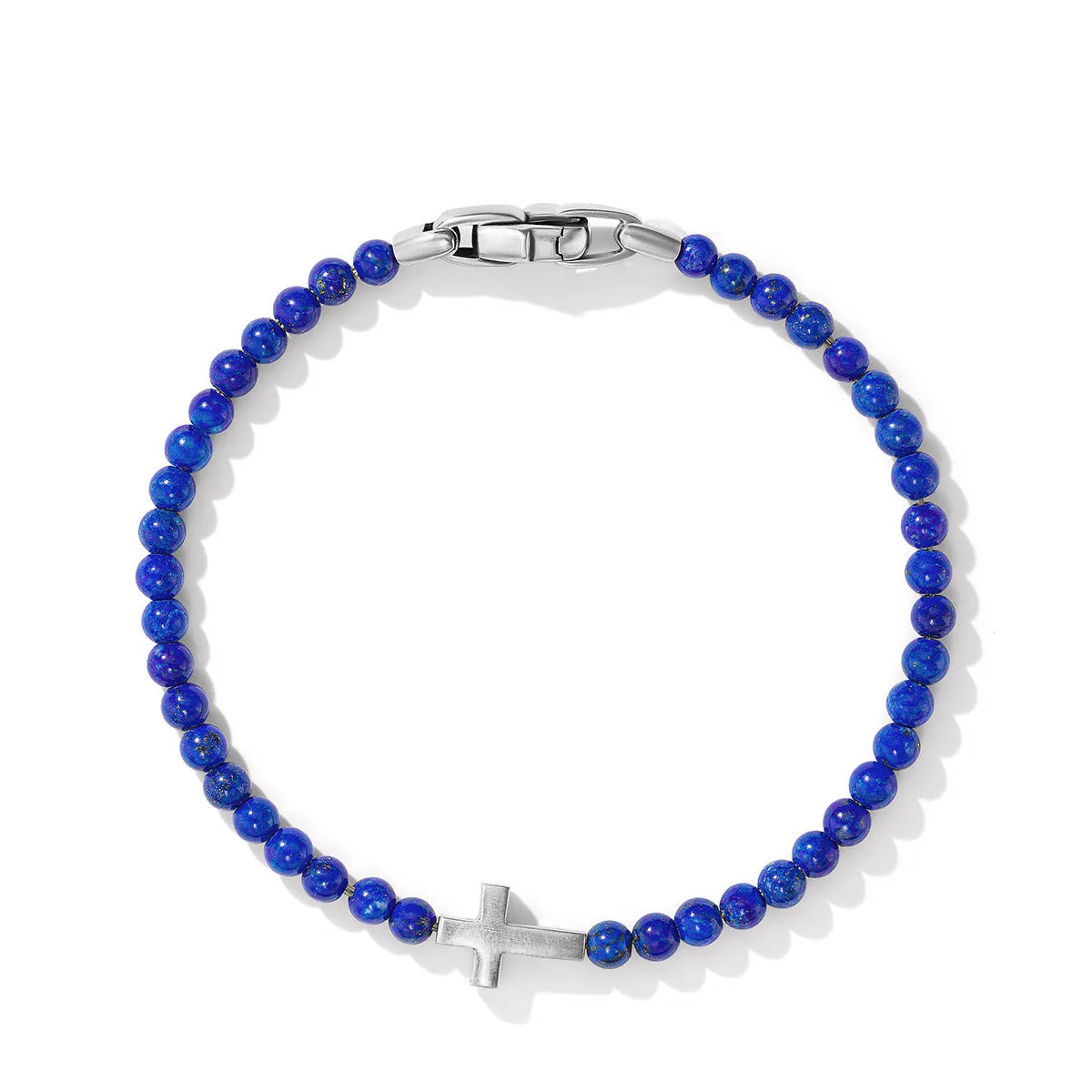 Spiritual Beads Cross Station Bracelet with Lapis