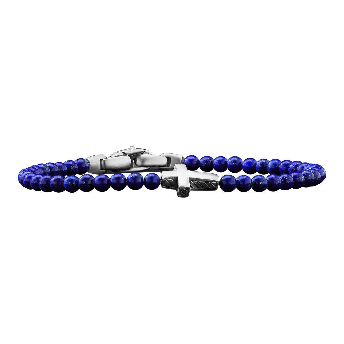 Spiritual Beads Cross Station Bracelet with Lapis
