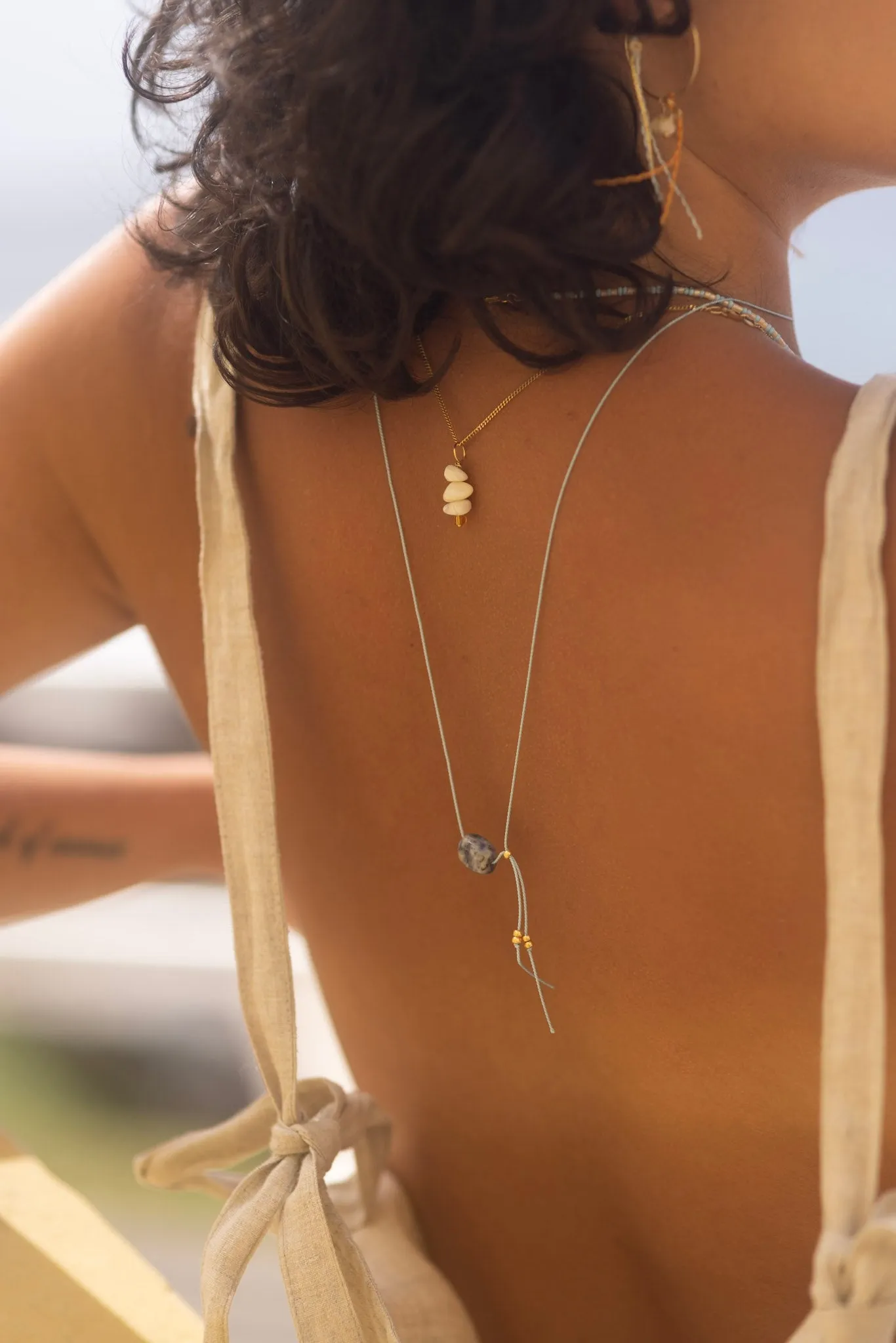 St Tropez Charmed Silk Thread Necklace