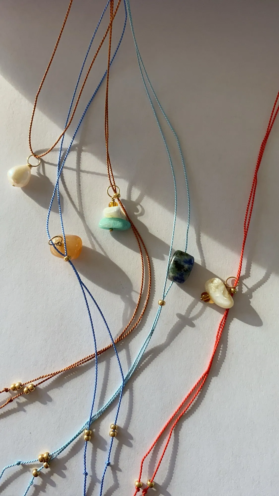 St Tropez Charmed Silk Thread Necklace