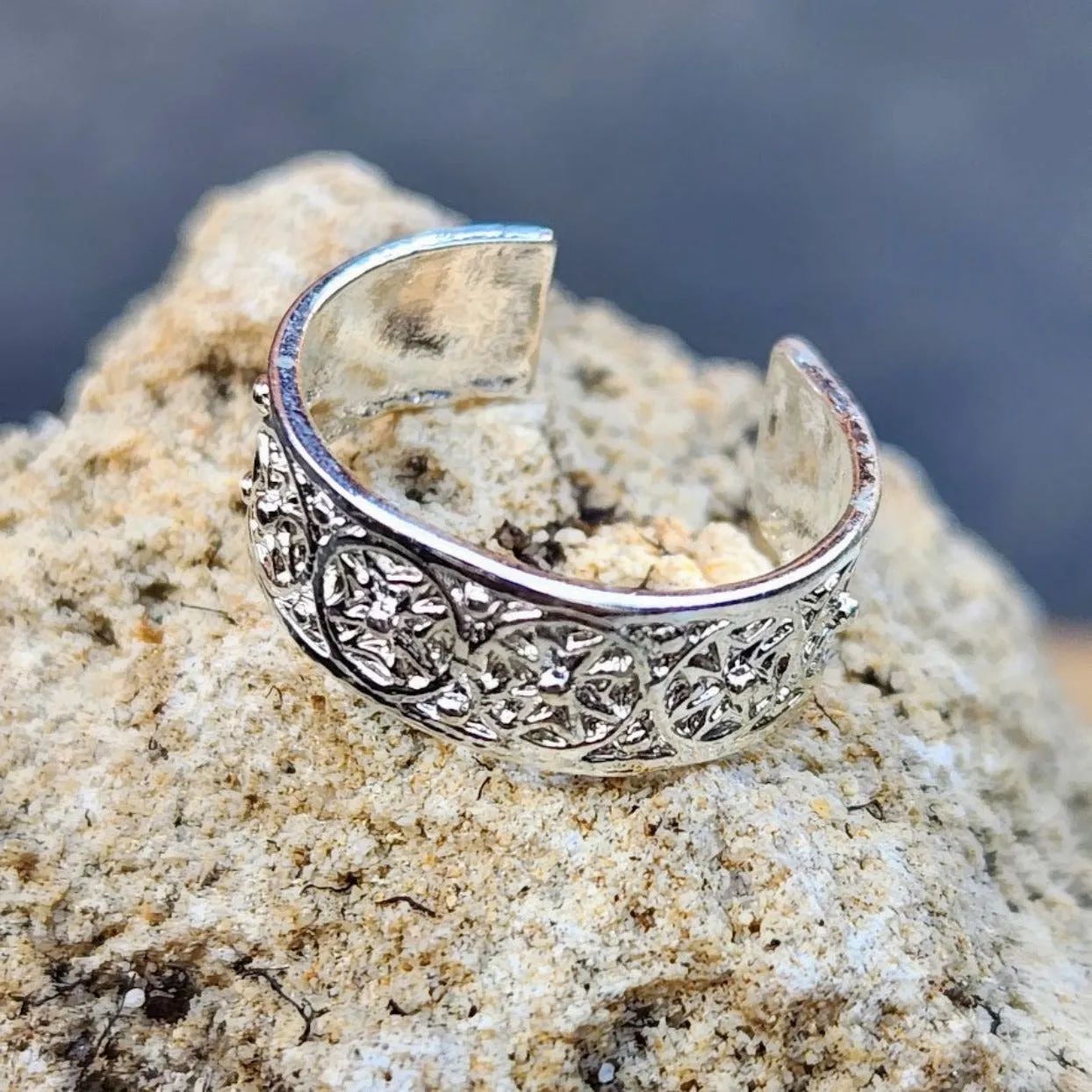 STAR CIRCLES - 925 STERLING SILVER TOE RINGS