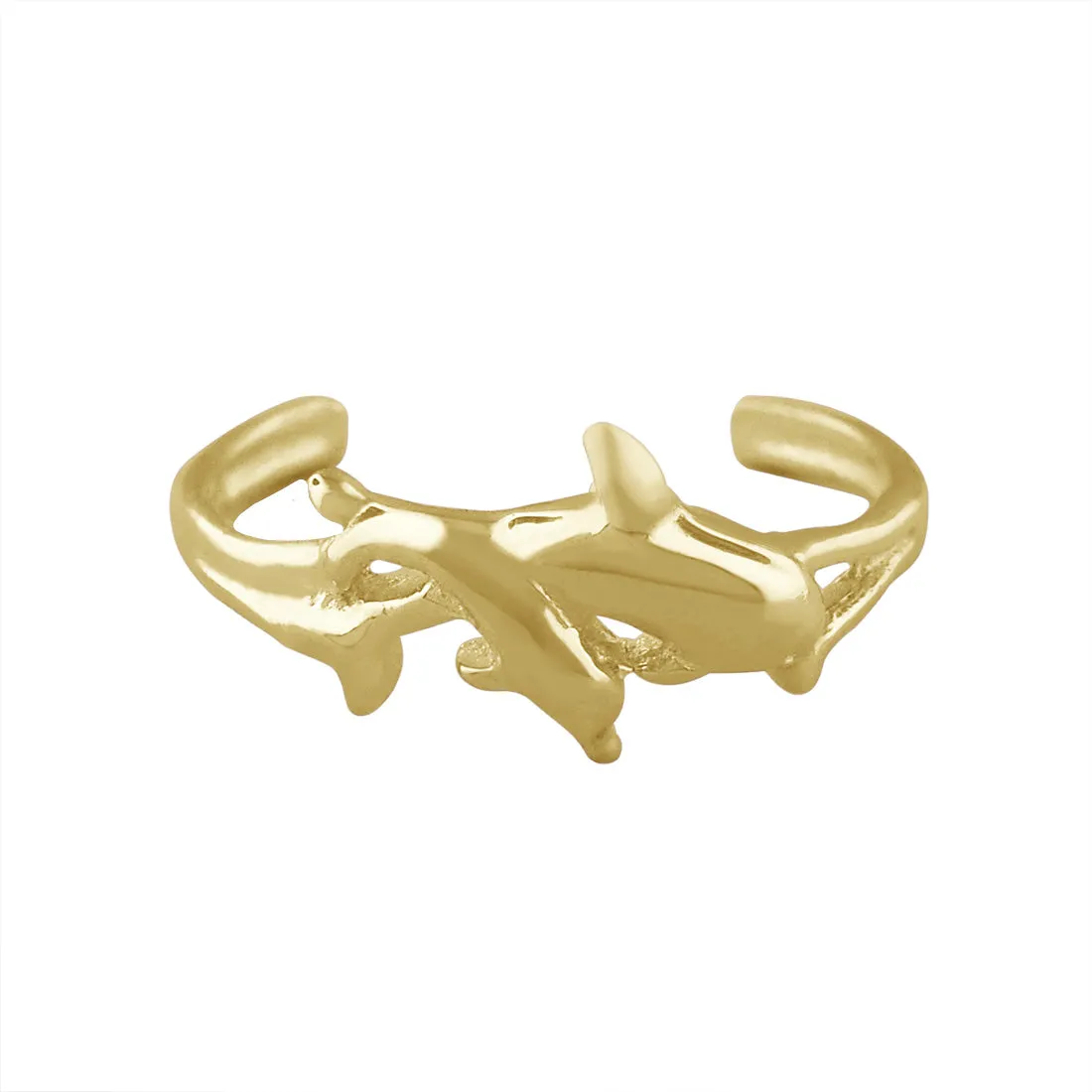 Sterling Silver Dolphin Toe Ring