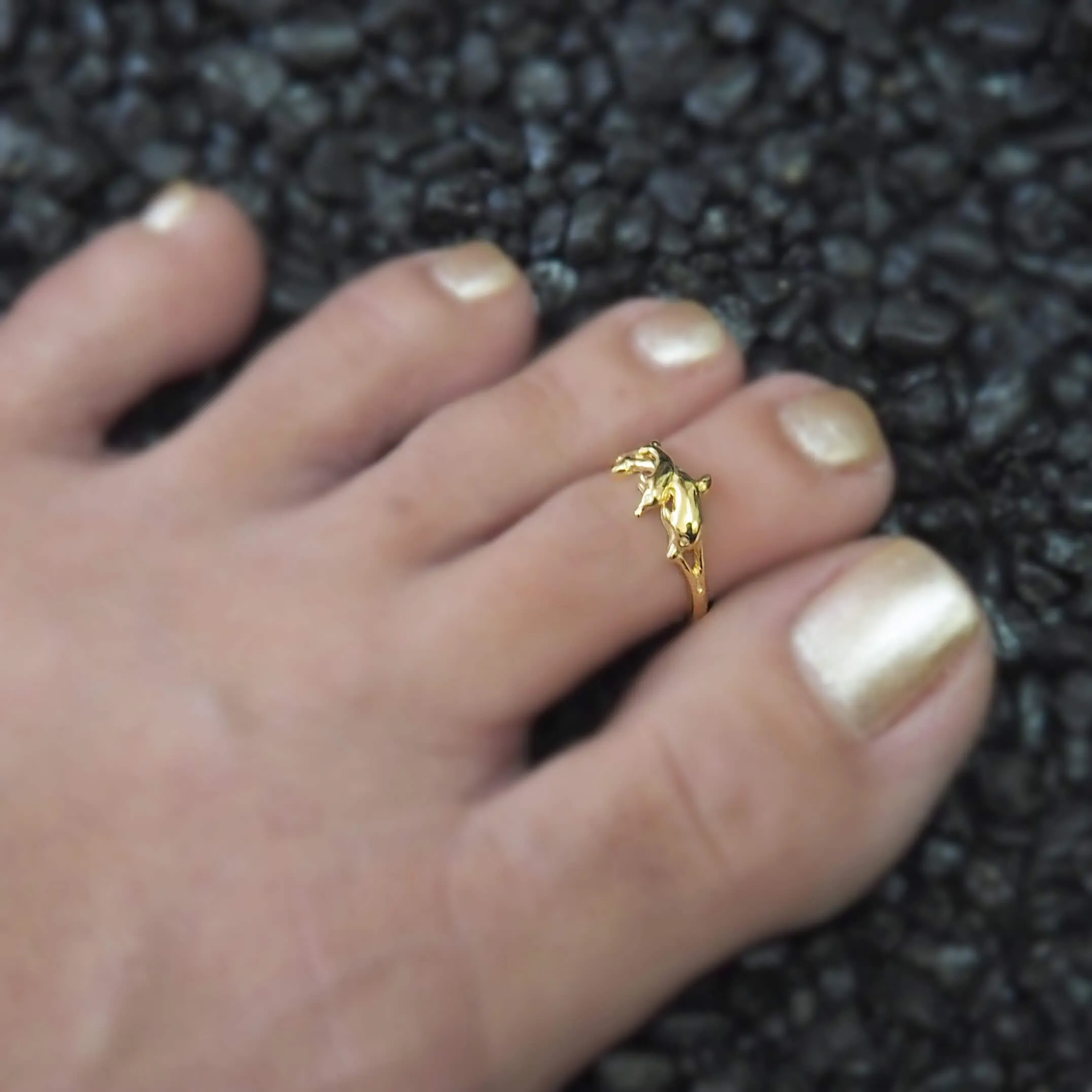 Sterling Silver Dolphin Toe Ring