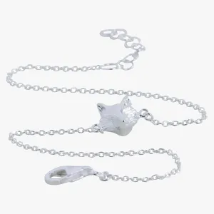 Sterling Silver Fox Mask Adjustable Bracelet