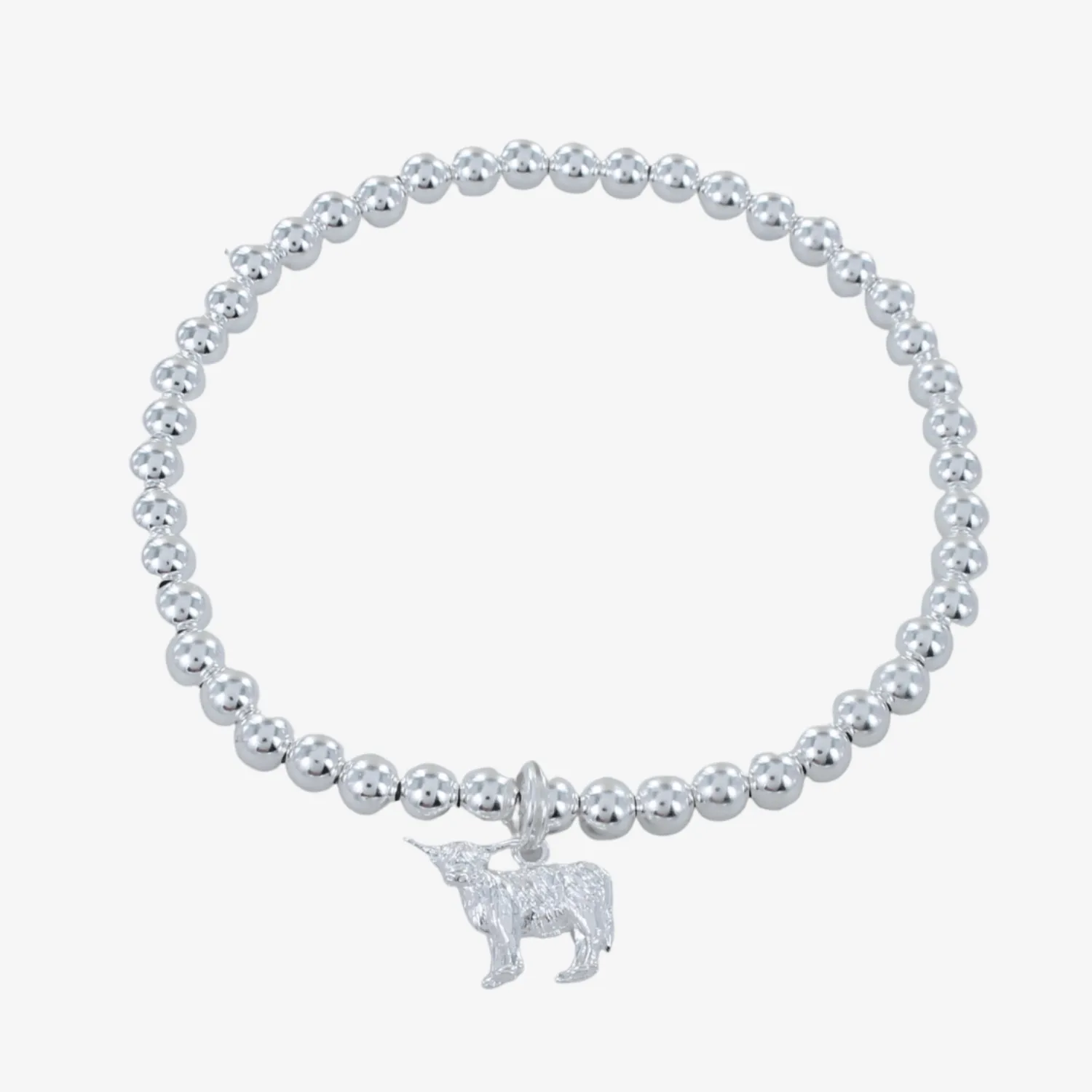 Sterling Silver Highland Cow Charm